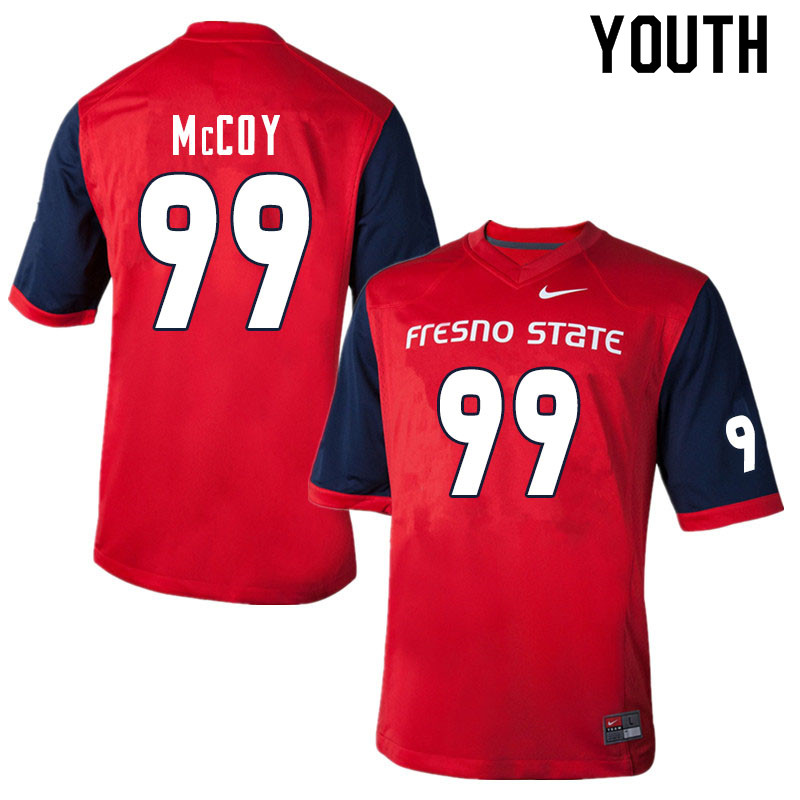 Youth #99 Ricky McCoy Fresno State Bulldogs College Football Jerseys Sale-Red - Click Image to Close